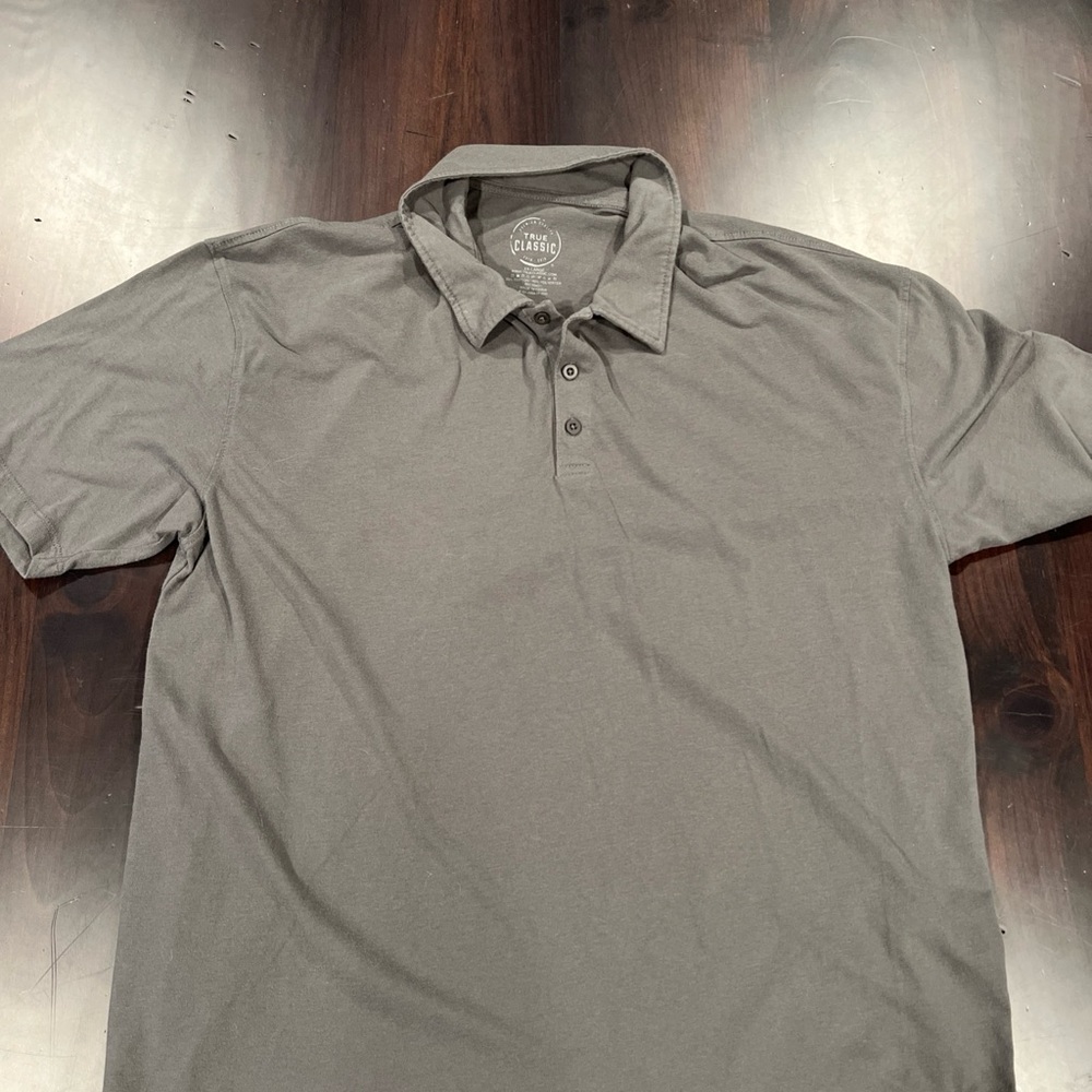 Gray Polo Shirt Classic Short Sleeve